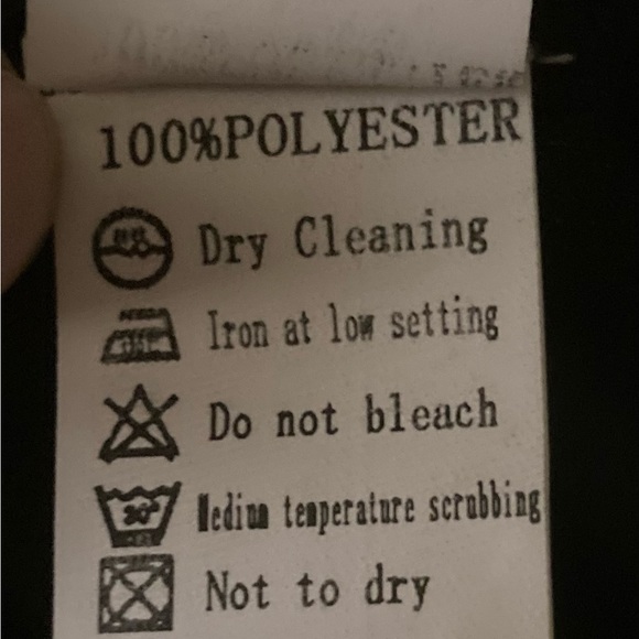 St Jubileens Black Polyester Lace Embroidered Back Ruffle short sleeves NWOT Lg - Picture 9 of 12